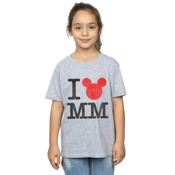 Disney Musse Pigg I Love Musse T-shirt i bomull för flickor