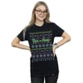 Miniatyrbild 2 av 3: Rick And Morty Boyfriend-t-shirt i bomull med julansikten för damer/damer