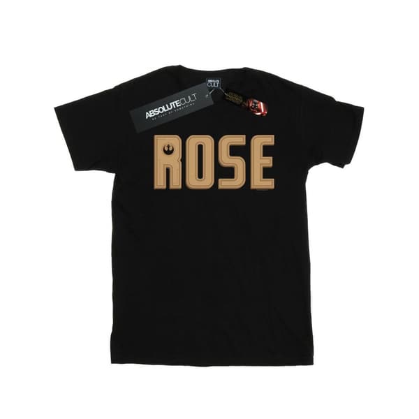 Star Wars Girls The Rise Of Skywalker Rose T-shirt med textad logotyp i bomull