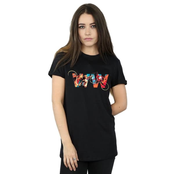 DC Comics Dam/kvinnor Wonder Woman 84 Symbol Boyfriend T-shirt i bomull