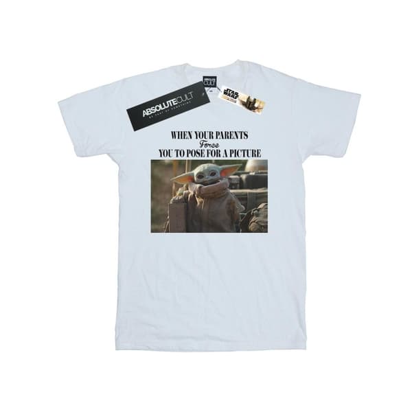 Star Wars Mens The Mandalorian Force Picture T-Shirt White XXL