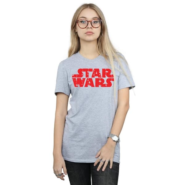 Star Wars Dam/Tjej - Boyfriend-t-shirt i bomull med jullogo