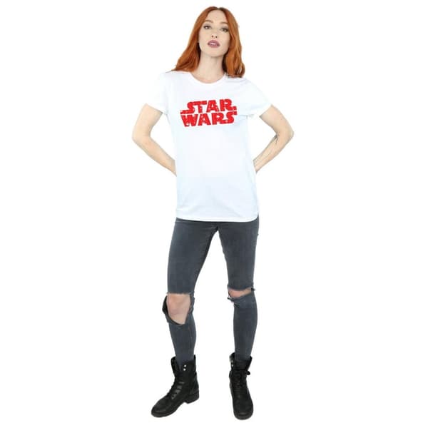 Star Wars Dam/Tjej - Boyfriend-t-shirt i bomull med jullogo