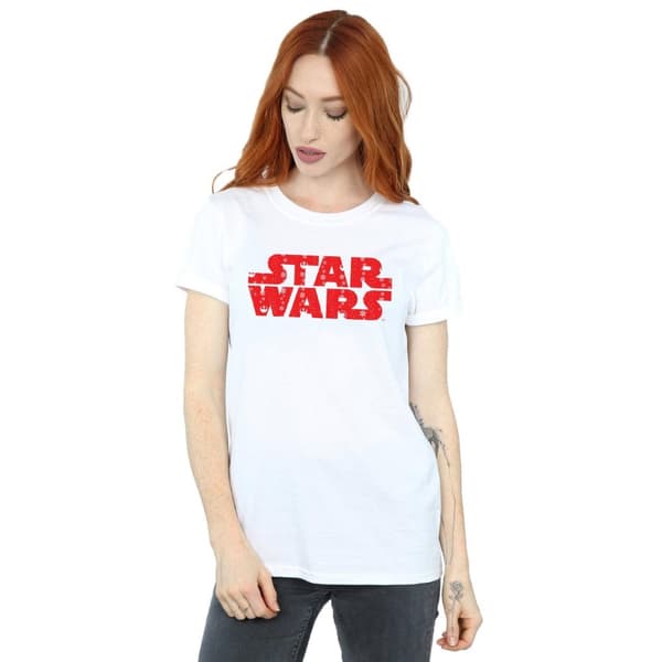 Star Wars Dam/Tjej - Boyfriend-t-shirt i bomull med jullogo