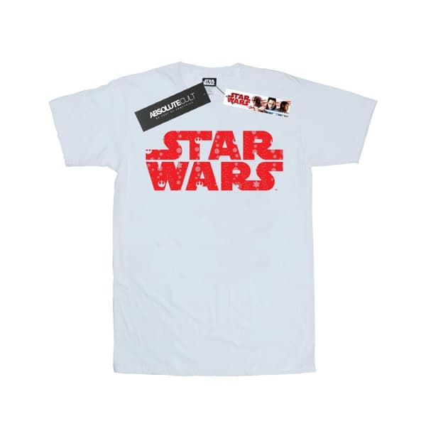 Star Wars Dam/Tjej - Boyfriend-t-shirt i bomull med jullogo