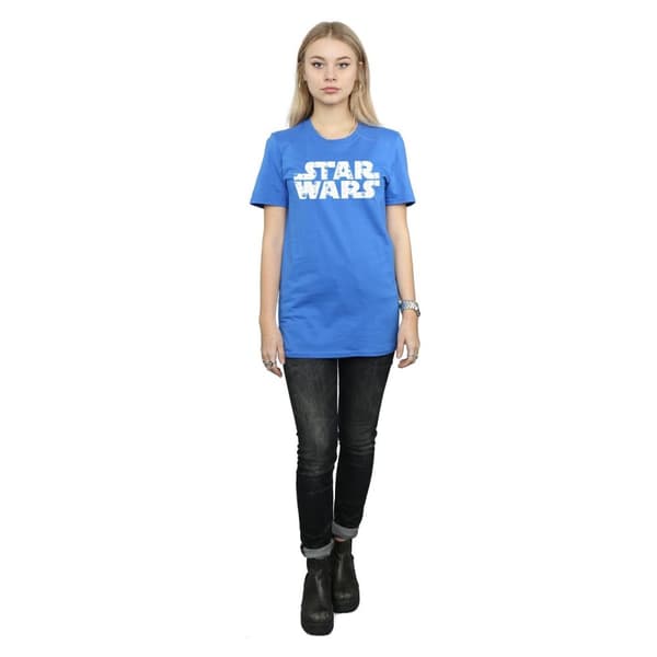 Star Wars Dam/Tjej - Boyfriend-t-shirt i bomull med jullogo