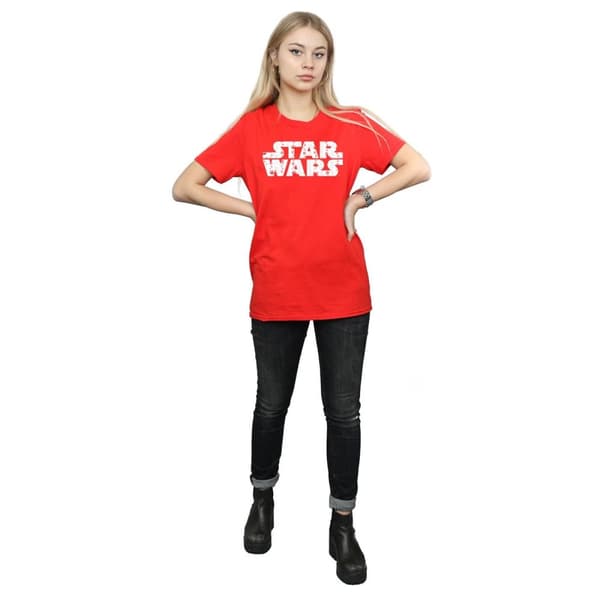 Star Wars Dam/Tjej - Boyfriend-t-shirt i bomull med jullogo