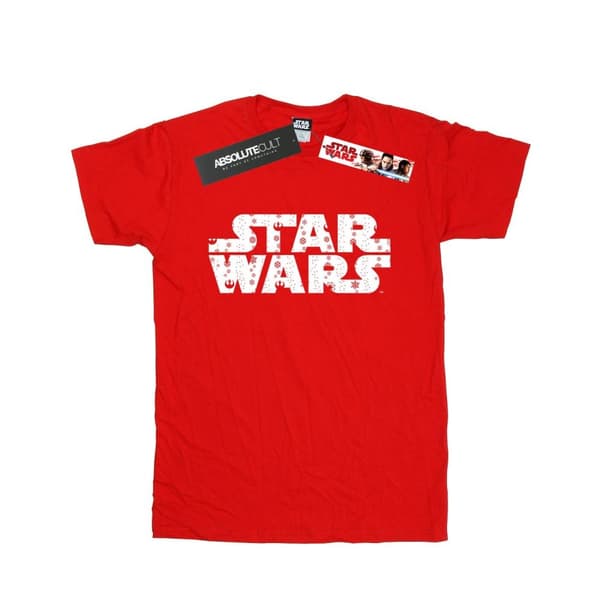 Star Wars Dam/Tjej - Boyfriend-t-shirt i bomull med jullogo