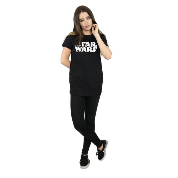 Star Wars Dam/Tjej - Boyfriend-t-shirt i bomull med jullogo