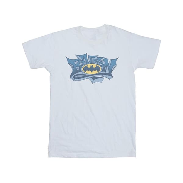 DC Comics T-shirt med Batman-graffiti-logotyp för pojkar