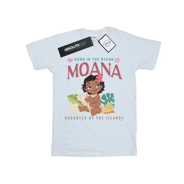 Disney Girls Moana Born In The Ocean Cotton T-Shirt