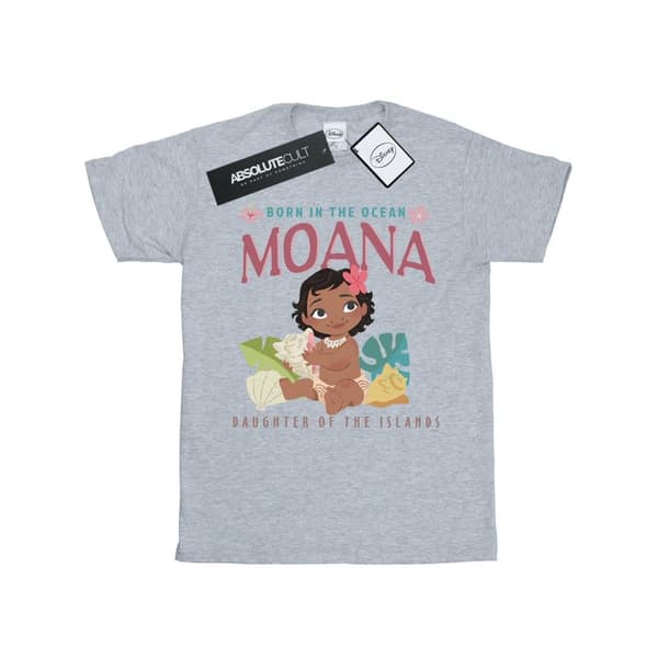 Disney Girls Moana Born In The Ocean Cotton T-Shirt