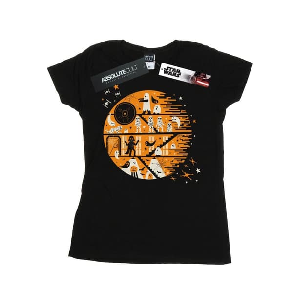 Star Wars Womens/Ladies Spooky Death Star Cotton T-Shirt