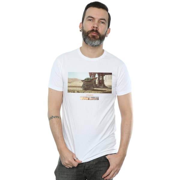 Star Wars Mens The Mandalorian The Child - T-shirt med konceptkonst