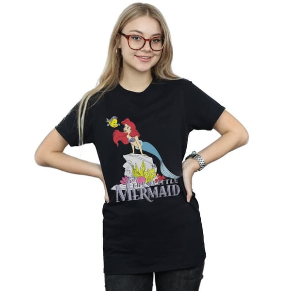 Disney Womens/Ladies The Little Mermaid Sea Friend Cotton Boyfriend T-Shirt