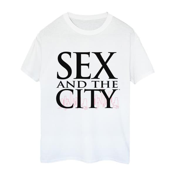 Sex And The City Womens/Ladies Logo Skyline Cotton Boyfriend T-Shirt