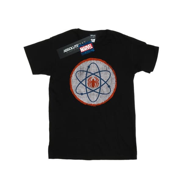 Marvel Dam/Tjej Spider-Man Atom Bomull Boyfriend T-shirt Black M