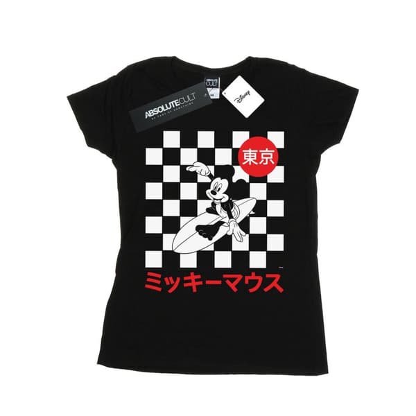 Disney Dam/Tjej Musse Pigg Surfing T-shirt i bomull