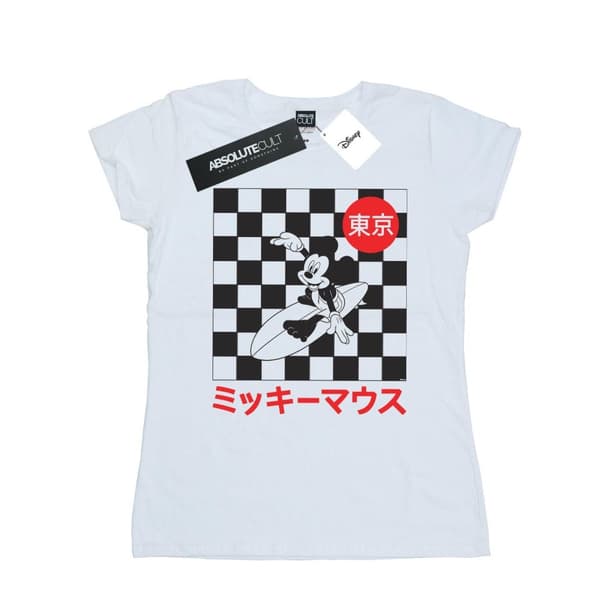 Disney Dam/Tjej Musse Pigg Surfing T-shirt i bomull