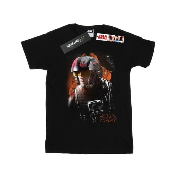 Star Wars Girls The Last Jedi Poe Dameron Brushed Cotton T-Shirt