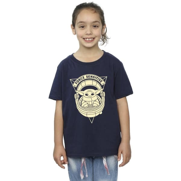 Star Wars Girls The Mandalorian Grogu Force Sensitive T-shirt i bomull