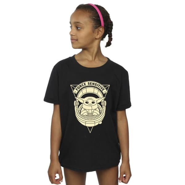 Star Wars Girls The Mandalorian Grogu Force Sensitive T-shirt i bomull