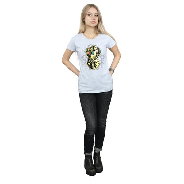 Marvel Womens/Ladies Avengers Infinity War Thanos Fist Cotton T-Shirt