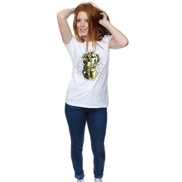 Marvel Womens/Ladies Avengers Infinity War Thanos Fist Cotton T-Shirt