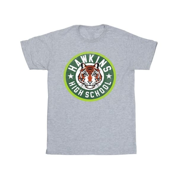 Netflix Mens Stranger Things Hawkins Tiger Circle T-Shirt