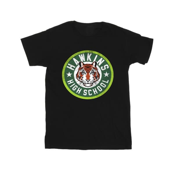Netflix Mens Stranger Things Hawkins Tiger Circle T-Shirt