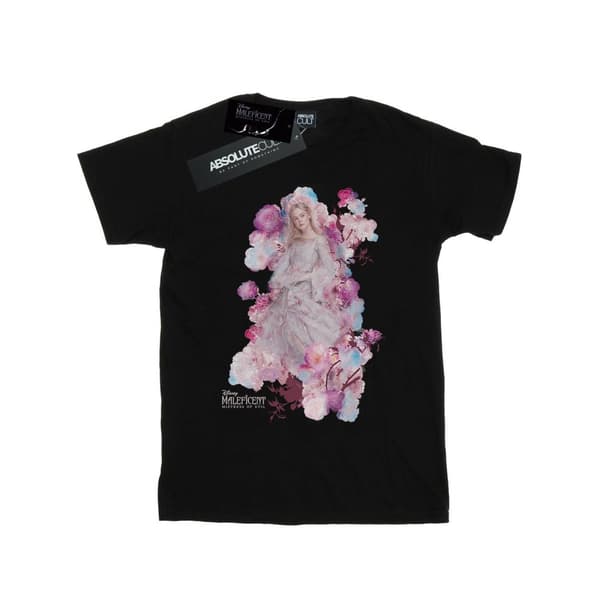 Disney Girls Maleficent Mistress Of Evil Aurora Rose Bush Cotton T-Shirt
