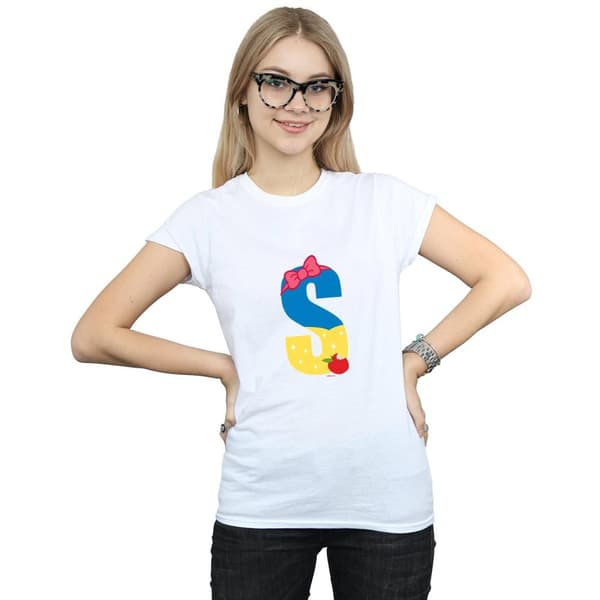 Disney Womens/Ladies Alphabet S Is For Snow White Cotton T-Shirt