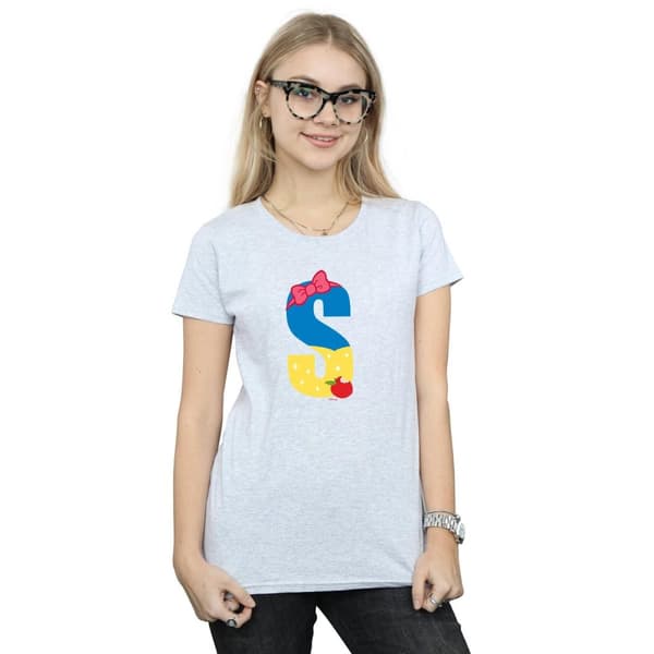 Disney Dam/Lady Alphabet S Is For Snow Vit bomulls-T-shirt