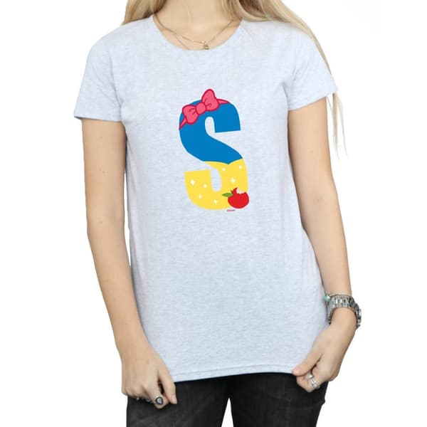 Disney Womens/Ladies Alphabet S Is For Snow White Cotton T-Shirt