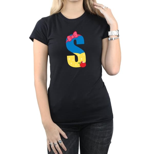 Disney Dam/Lady Alphabet S Is For Snow Vit bomulls-T-shirt