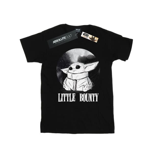 Star Wars Girls The Mandalorian Little Bounty Cotton T-Shirt Black 9-11 Years