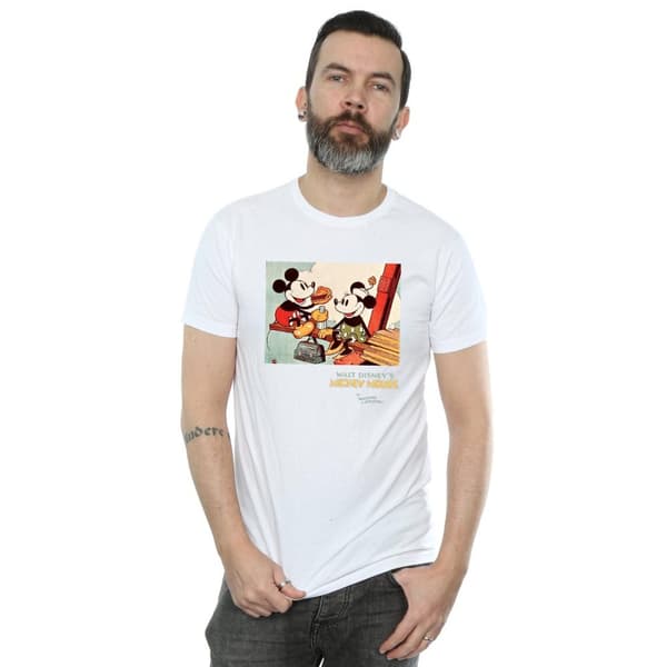 Disney Mens Mickey Mouse Building A Building T-Shirt