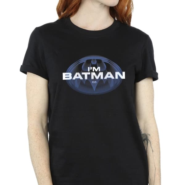 DC Comics Womens/Ladies The Flash I´m Batman Cotton Boyfriend T-Shirt
