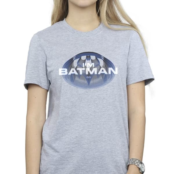 DC Comics Womens/Ladies The Flash I´m Batman Cotton Boyfriend T-Shirt