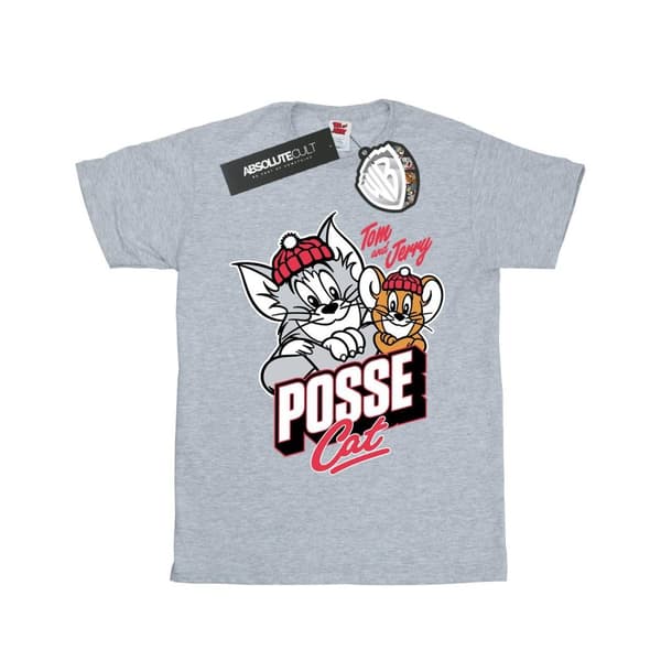 Tom And Jerry Womens/Ladies Posse Cat Cotton Boyfriend T-Shirt