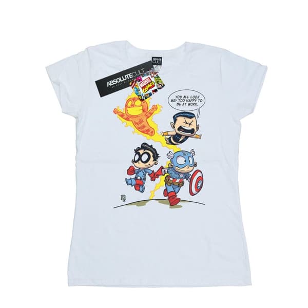 Marvel Comics Womens/Ladies Avengers Invaders Cartoon Cotton T-Shirt
