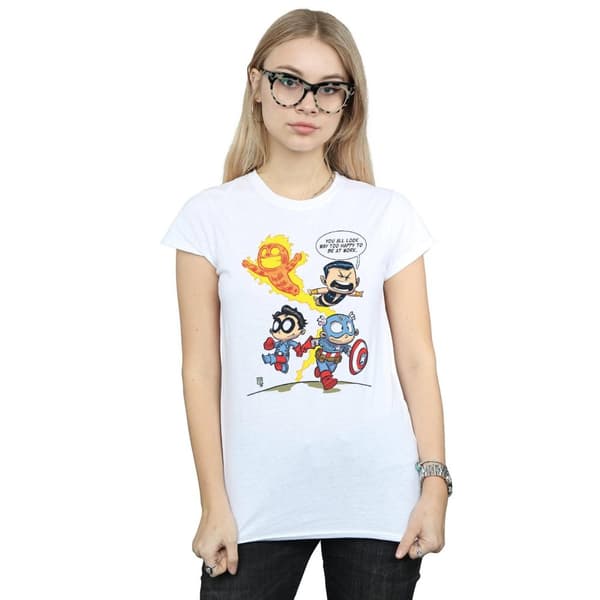 Marvel Comics Womens/Ladies Avengers Invaders Cartoon Cotton T-Shirt