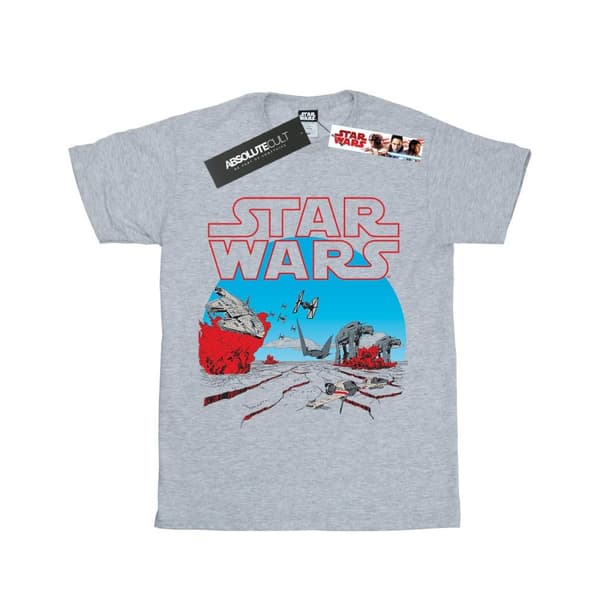 Star Wars T-shirt i bomull med actionmotiv från De sista jediriddarna för flickor