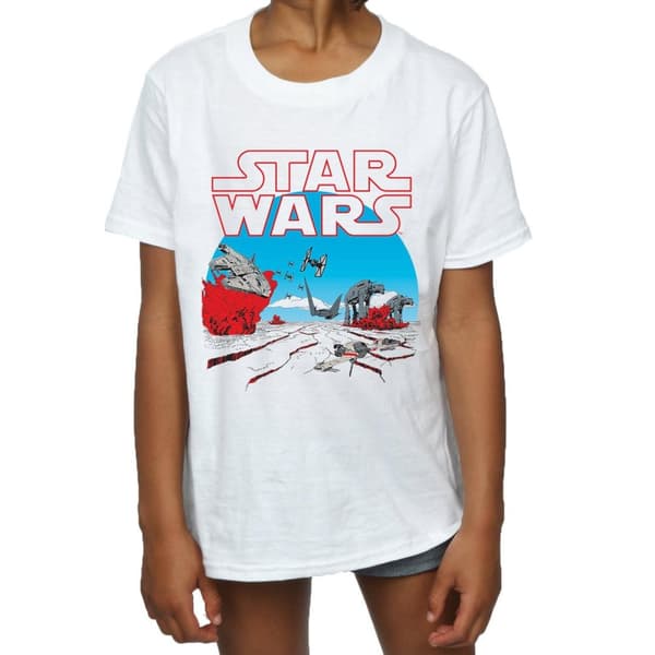 Star Wars T-shirt i bomull med actionmotiv från De sista jediriddarna för flickor