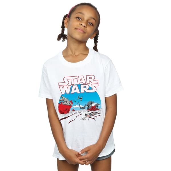 Star Wars T-shirt i bomull med actionmotiv från De sista jediriddarna för flickor