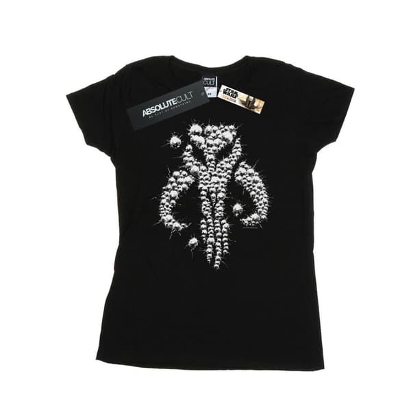 Star Wars Womens/Ladies The Mandalorian Blaster Skull Cotton T-Shirt