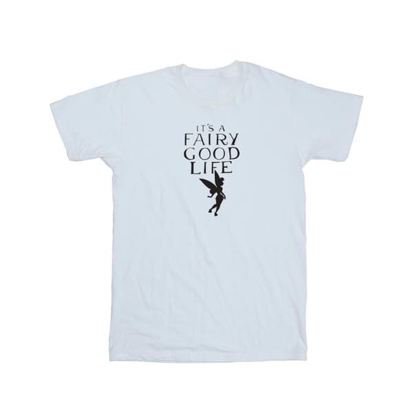 Disney Dam/Tjej Tinkerbell Fairy Good Life Bomull Boyfriend T-shirt