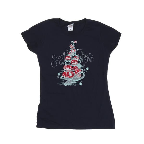 Disney Womens/Ladies The Nightmare Before Christmas Scary & Bright Cotton T-Shirt