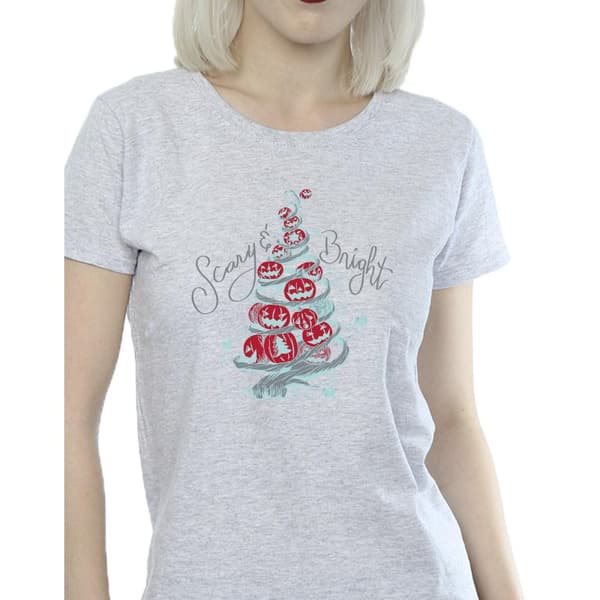 Disney Womens/Ladies The Nightmare Before Christmas Scary & Bright Cotton T-Shirt