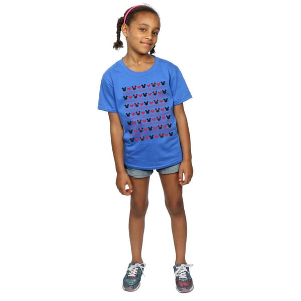 Disney Girls Mickey And Minnie Christmas Hearts Cotton T-Shirt